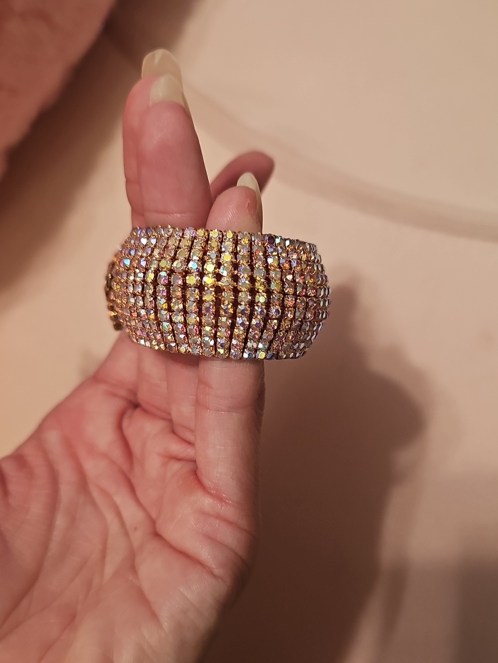 Anthropologie Aurora Borealis Crystal Cuff Bracelet - Picture 5 of 6